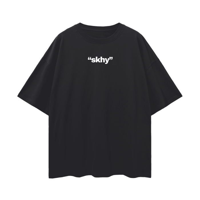 "skhy x6 White " Oversized Tee