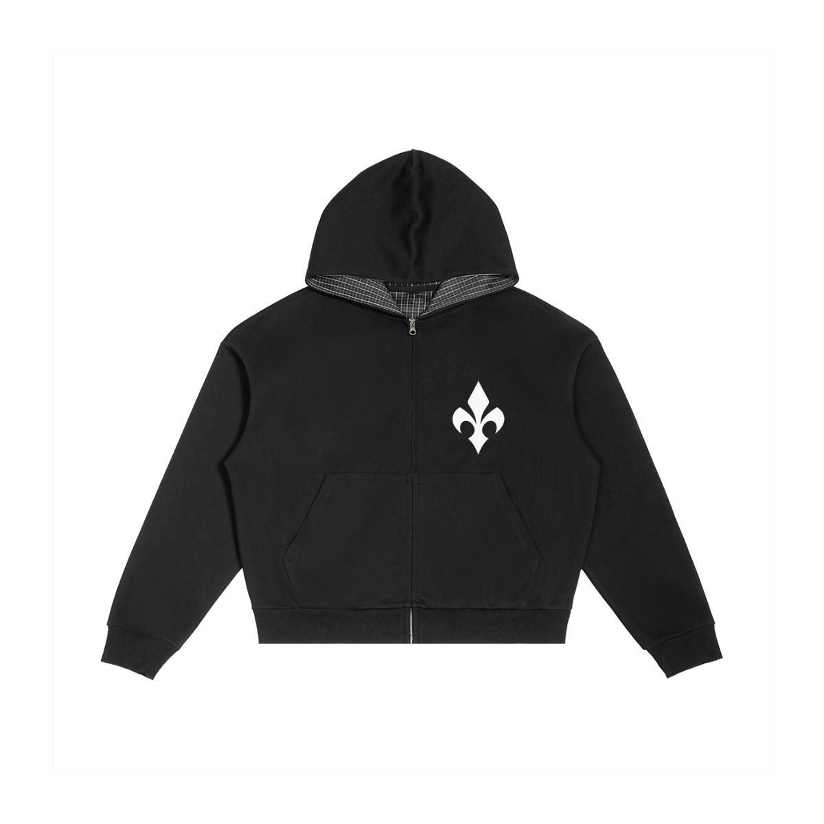 OVERLOAD PLAID ZIP HOODIE