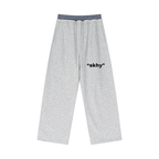 Plaid Contrast Waist Pants