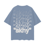 "skhy x6 White " Oversized Tee