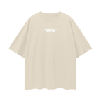 "skhy x6 White " Oversized Tee