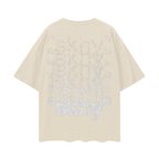 "skhy x6 White " Oversized Tee